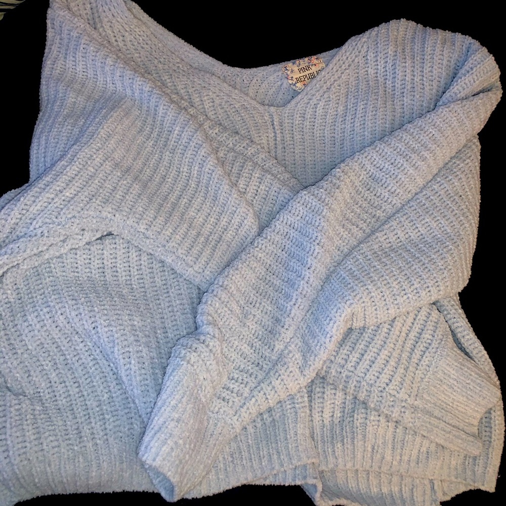 blue sweater